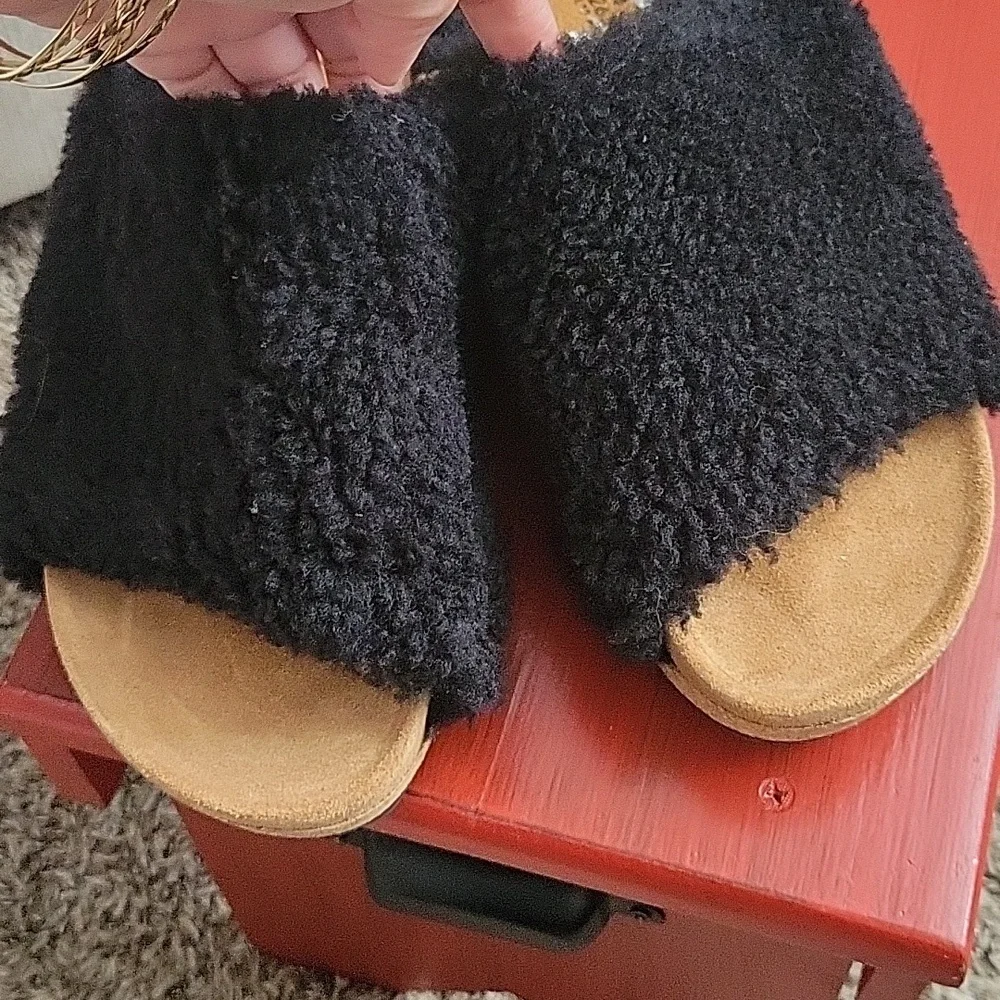 Papillio by Birkenstocks Namica Shearling Wedge Teddy Black 38 40 41 NWOB